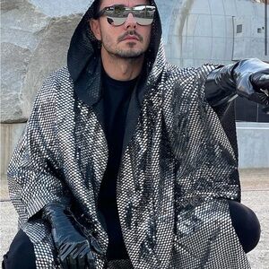 Silver Hooded Kimono